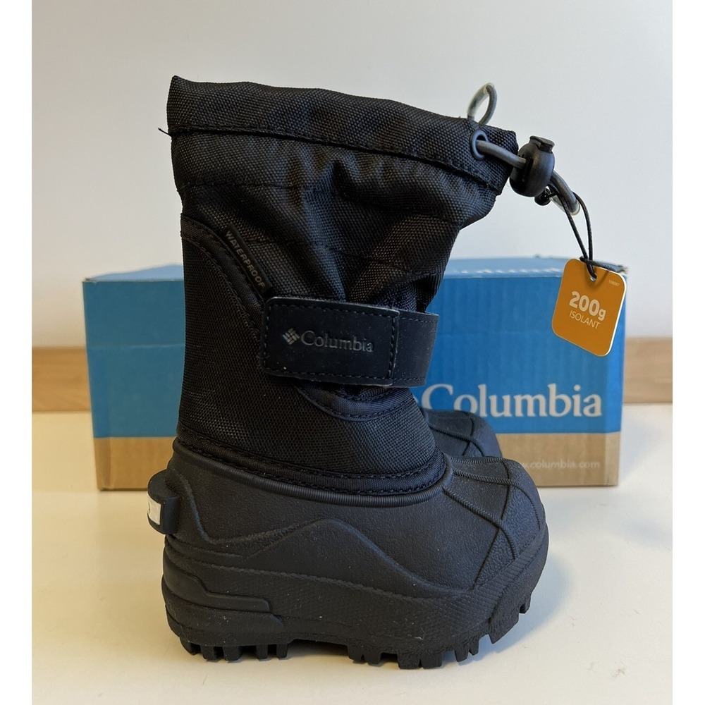 Columbia Powderbug Plus II Snow Boots Black Waterproof / Toddler's 4